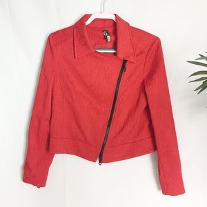 3/$25 6 by Six Red Textured Lightweight Jacket - M
